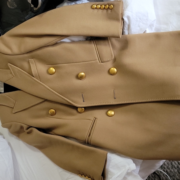 Saint laurent tan wool long pea coat F34 - Picture 12 of 16